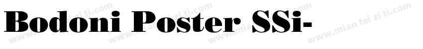 Bodoni Poster SSi字体转换